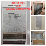 Zebra blind (Tirai Zebra) Charm Series, semi-blackout, custom size, supply & install in Malaysia.

