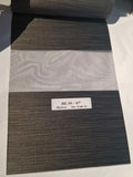 BL30-07 Zebra Blinds Blackout Fabric Colour Sample in Dark Charcoal Grey with Black Net by Bosita Decor Malaysia