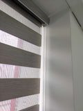 BL30 Series Zebra Blinds Side View Showing the Blind Headrail, Fabric Layers and Beaded Chain Control by Bosita Decor Malaysia