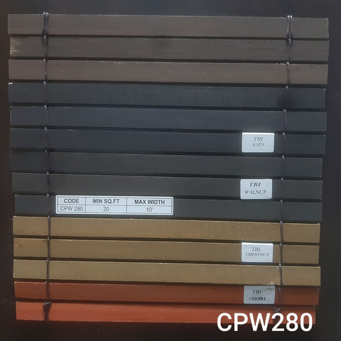 (5 COLOURS)OUTDOOR WOODEN BLIND -1/2" CPW280 SERIES
