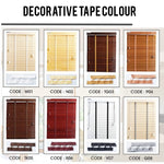 (10 COLOURS)INDOOR WOODEN BLIND (DECORATIVE TAPE) - 25MM