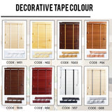 (16 COLOURS) INDOOR WOODEN BLIND (DECORATIVE TAPE) - 35MM