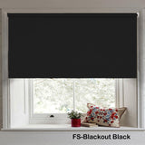 Blackout Roller Blind Focus YM Black Fabric for Modern Interiors