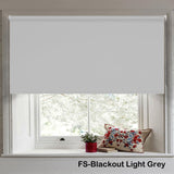Blackout Roller Blind Focus YM Light Grey Fabric for Condominiums and Apartments