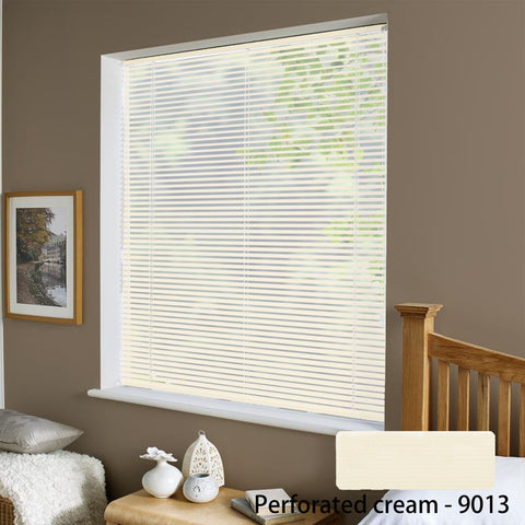 MALAYSIA | ALUMINIUM VENETIAN BLIND PERFORATED CREAM WINDOW BLIND ONLINE BUY